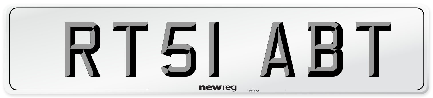 RT51 ABT Number Plate from New Reg